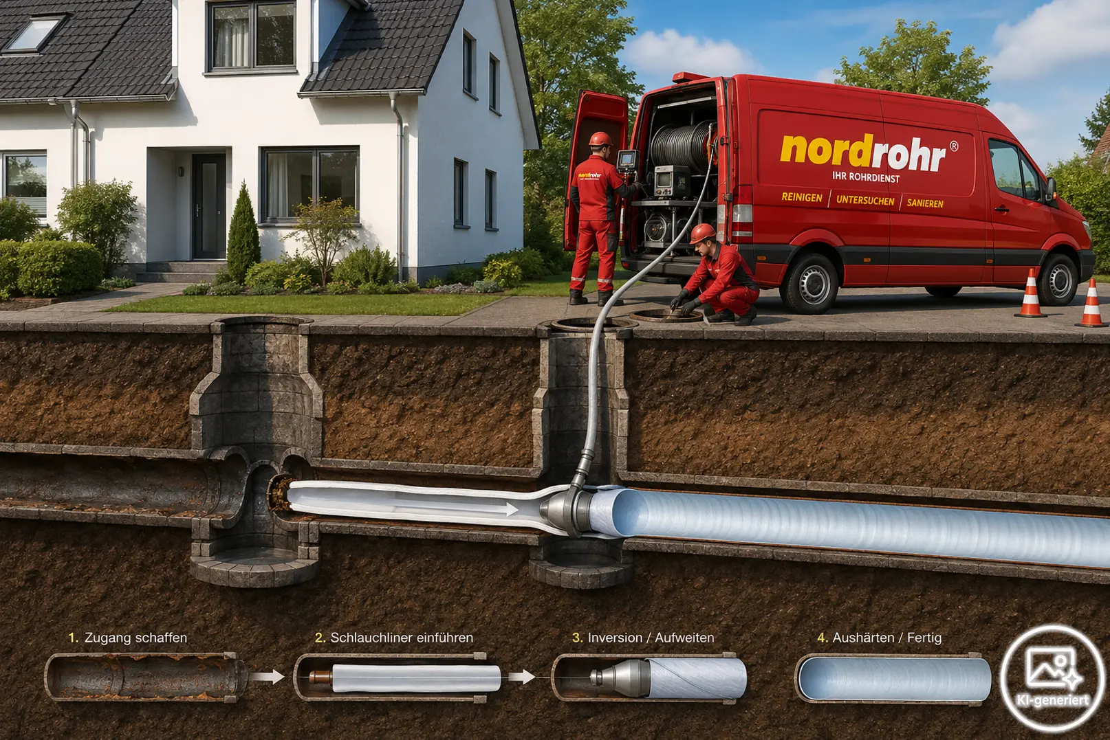 Erklärung der Schlauchlinersanierung - nordrohr Erklärung der Schlauchlinersanierung - nordrohr