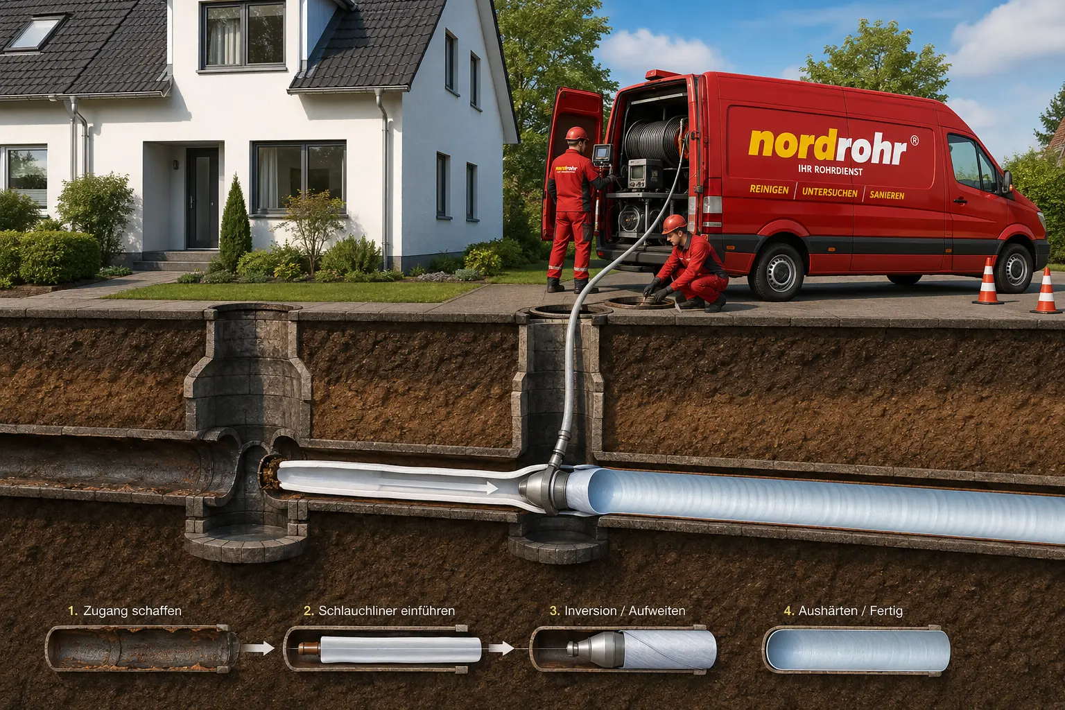 Erklärung der Schlauchlinersanierung - nordrohr Erklärung der Schlauchlinersanierung - nordrohr